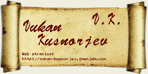 Vukan Kušnorjev vizit kartica